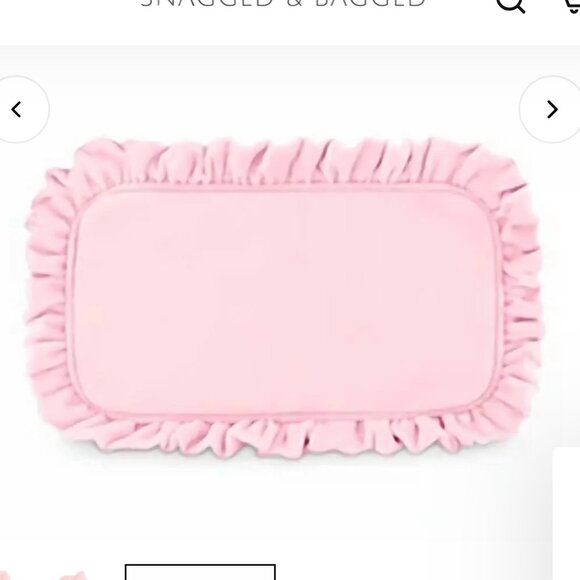 Stoney Clover Lane - Women's Velvet Ruffle Pouch - Small Embroidered Bird NWOT - Picture 2 of 8